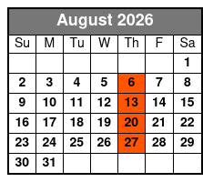 Myrtle Beach Area Ghosts, Pirates and Historic Families Trolley Tour August Schedule