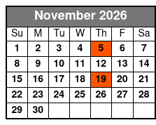 Myrtle Beach Area Ghosts, Pirates and Historic Families Trolley Tour November Schedule