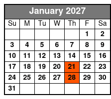 Myrtle Beach Area Ghosts, Pirates and Historic Families Trolley Tour January Schedule