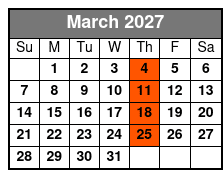 Myrtle Beach Area Ghosts, Pirates and Historic Families Trolley Tour March Schedule