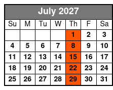 Myrtle Beach Area Ghosts, Pirates and Historic Families Trolley Tour July Schedule