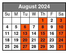 The Carolina Opry Regular Seating August Schedule