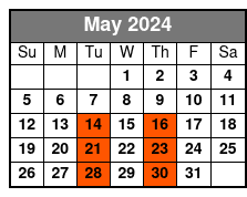 The Carolina Opry Premium Seating May Schedule