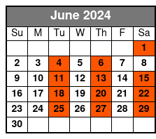 The Carolina Opry Premium Seating June Schedule