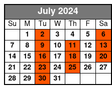 The Carolina Opry Premium Seating July Schedule