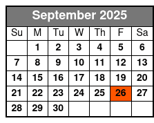 Twitty & Lynn Floor Seating September Schedule