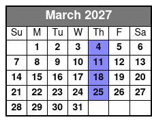 Rock N Soul March Schedule