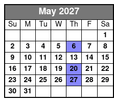 Rock N Soul May Schedule