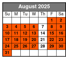 Spellbound Myrtle Beach Magic & Illusion Show August Schedule