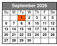 Elvis Tribute Starring Maxlee James September Schedule