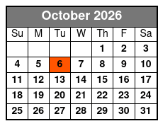 Elvis Tribute Starring Maxlee James October Schedule