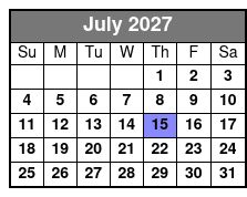 Elvis Tribute Starring Maxlee James July Schedule