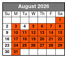 The Myrtle Beach Magic Show August Schedule