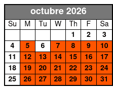 The Myrtle Beach Magic Show octubre Schedule