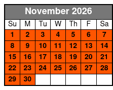 Myrtle Beach Fun Pass November Schedule