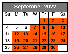 Legends In Concert Premium Seating September Schedule