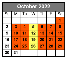 Legends In Concert Premium Seating October Schedule