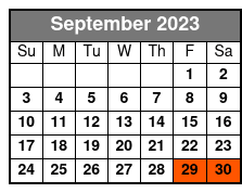 Legends In Concert Silver Seating September Schedule