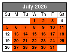 Legends In Concert Bronze Seating July Schedule