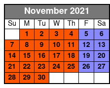 WonderWorks All Access November Schedule