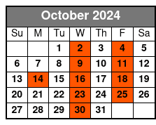 Time Warp Value Seating October Schedule