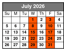 Time Warp Value Seating July Schedule