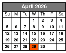 Time Warp Regular Seating April Schedule