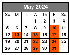 Time Warp Premium Seating May Schedule