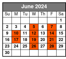 Time Warp Premium Seating June Schedule