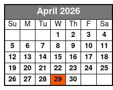 Time Warp Premium Seating April Schedule