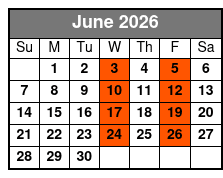 Time Warp Premium Seating June Schedule