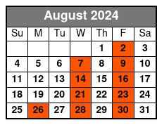 Time Warp August Schedule