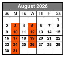 Motor City Musical – A Tribute to Motown August Schedule