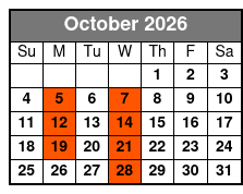 Motor City Musical – A Tribute to Motown October Schedule