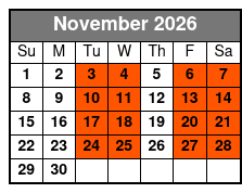 Fire Luau at St Johns Inn in Myrtle Beach November Schedule