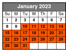 Surf Lessons in Myrtle Beach: 7:45am: 1-Hour - Two People 07:45 January Schedule