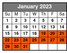 Guided Stand-Up Paddleboard Tour: 5:00pm Sup Tour 17:00 January Schedule