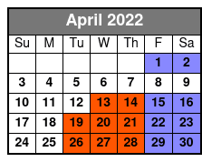 Comedy Cabana Show April Schedule