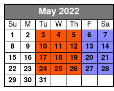 Comedy Cabana Show May Schedule