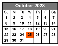 Comedy Cabana Show October Schedule