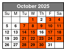 Comedy Cabana Show October Schedule
