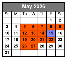 Comedy Cabana Show May Schedule