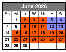 Comedy Cabana Show June Schedule