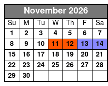 Comedy Cabana Show November Schedule
