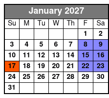 Comedy Cabana Show January Schedule