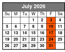 Man Of A Thousand Voices  July Schedule