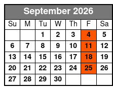 Man Of A Thousand Voices  September Schedule