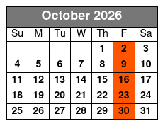 Man Of A Thousand Voices  October Schedule