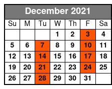 Michael Bairefoot Magic & Comedy Show December Schedule