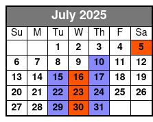Michael Bairefoot Magic & Comedy Show July Schedule